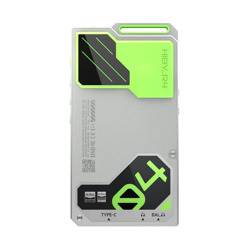 HiBy R4 4-Way HiFi Android Digital Audio Player with HiBy R4 Strap (Black, Silver, Orange, Green)