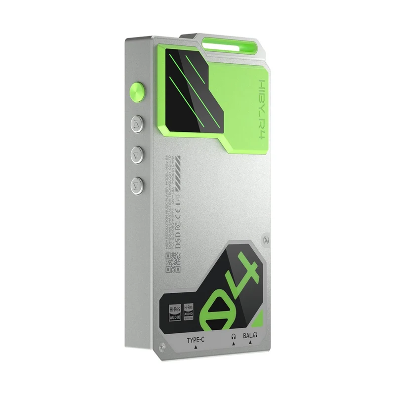 HiBy R4 4-Way HiFi Android Digital Audio Player with HiBy R4 Strap (Black, Silver, Orange, Green)