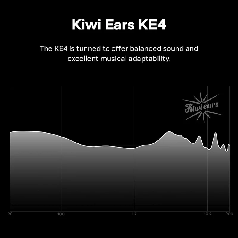 Kiwi Ears KE4 Sound Redefined 2DD + 2BA Hybrid In-ear Monitor with Detachable Cable 3.5mm Single-ended Termination