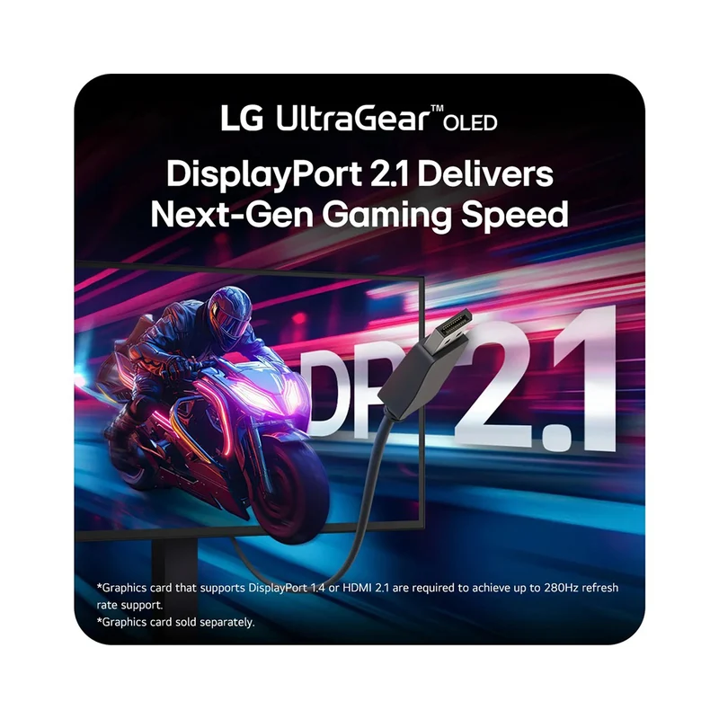 LG UltraGear OLED 27GX790B-B 27" QHD (2560x1440) Dual Mode QHD 540Hz or HD 720Hz 0.02ms GTG G-Sync Compatible Display Port 2.1 Gaming Monitor with Tilt/ Height/ Swivel/ Pivot Adjustment