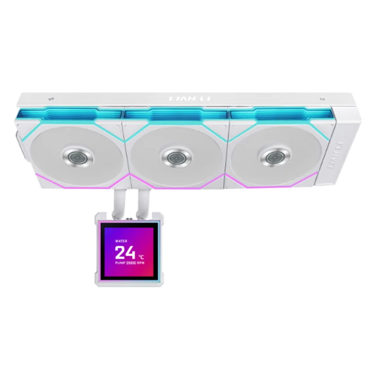 Lian Li Hydroshift 2 LCD-S 360TL AIO Liquid CPU Cooler (Black, White) (GHS2LCDS36TFB, GHS2LCDS36TFW)