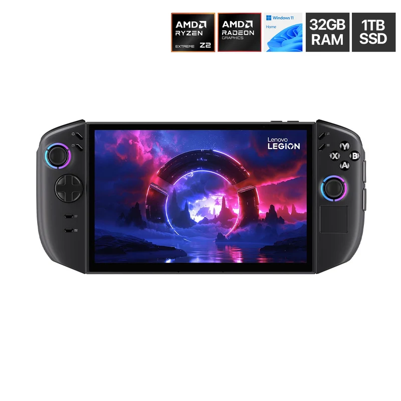 Lenovo Legion Go 2 8ASP2 83N0001VPH Handheld Gaming PC (Eclipse Black) | AMD Ryzen Z2 Extreme | 8.8” WUXGA (1920x1200) OLED 144Hz | 32GB RAM | 1TB SSD | AMD Radeon Graphics | Windows 11 Home
