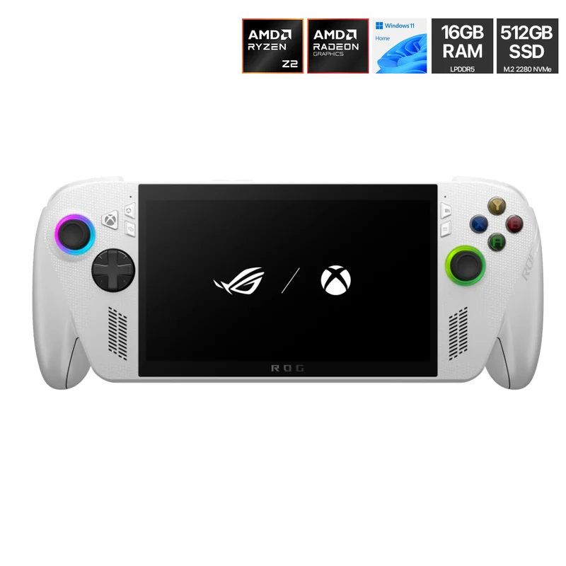 Asus ROG Xbox Ally RC73YA-NH002W Gaming Handheld PC (Gardenia White) | 7" FHD (1920x1080) 16:9 Touch Screen 120Hz IPS | Ryzen Z2 A | 16GB RAM | 512GB SSD | AMD Radeon Graphics | Windows 11 Home