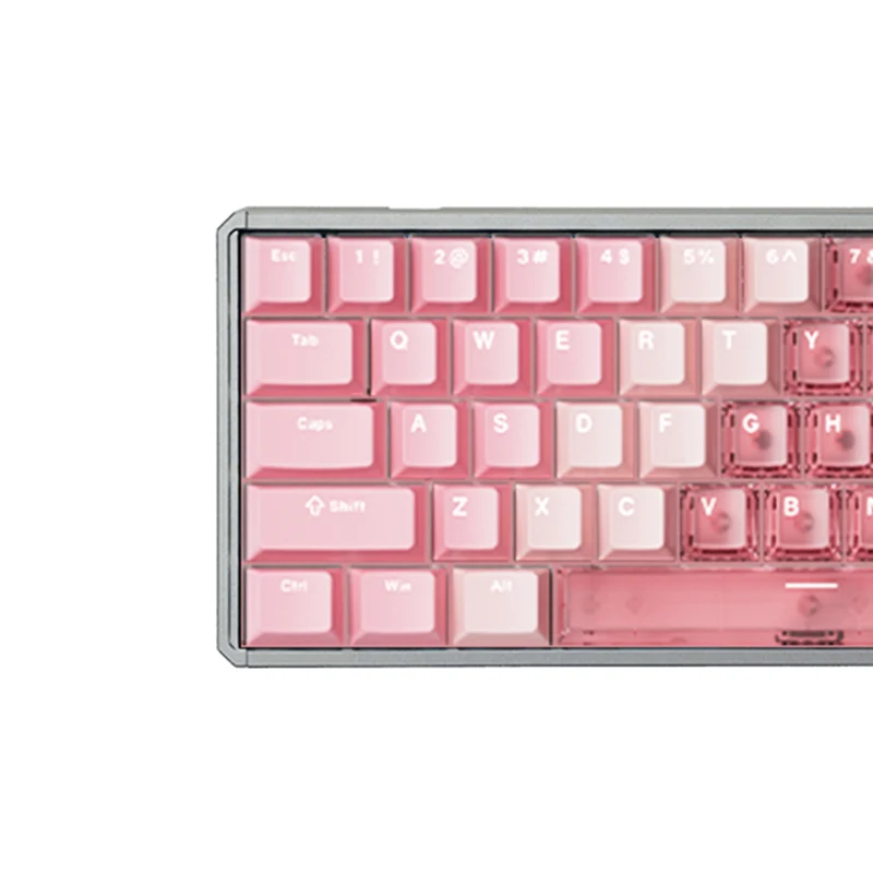 Akko MOD68 HE Aluminum Case Wired ARGB Magnetic Keyboard (Gradient Hybrid Pink Transparent) (Akko AstroAim Magnetic Switch) (02N-02I-02Z-02G-02L-02K)