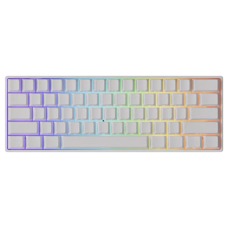 MonsGeek FUN60 Pro HE Shine-through White Wired RGB Magnetic Keyboard (Akko Glare Magnetic Switch) (101-FUN6H-003)