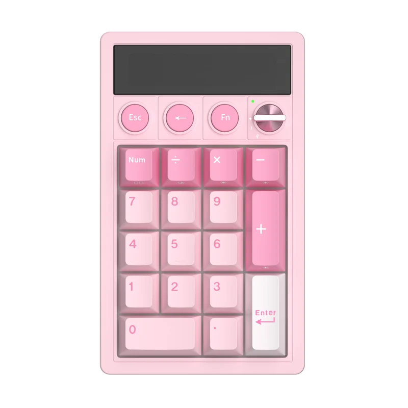 Royal Kludge M20 Tri-Mode RGB 2-in-1 Numeric KeyPad & Calculator Pink Melody (Cream Switch, Violet Switch)