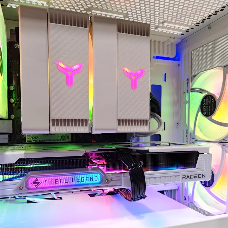 Aurora Versa Snow White Desktop Gaming PC | AMD Ryzen 7 8700F | 16GB (2X8GB) RAM | 1TB SSD | RX 9060 XT | Windows 11 Pro