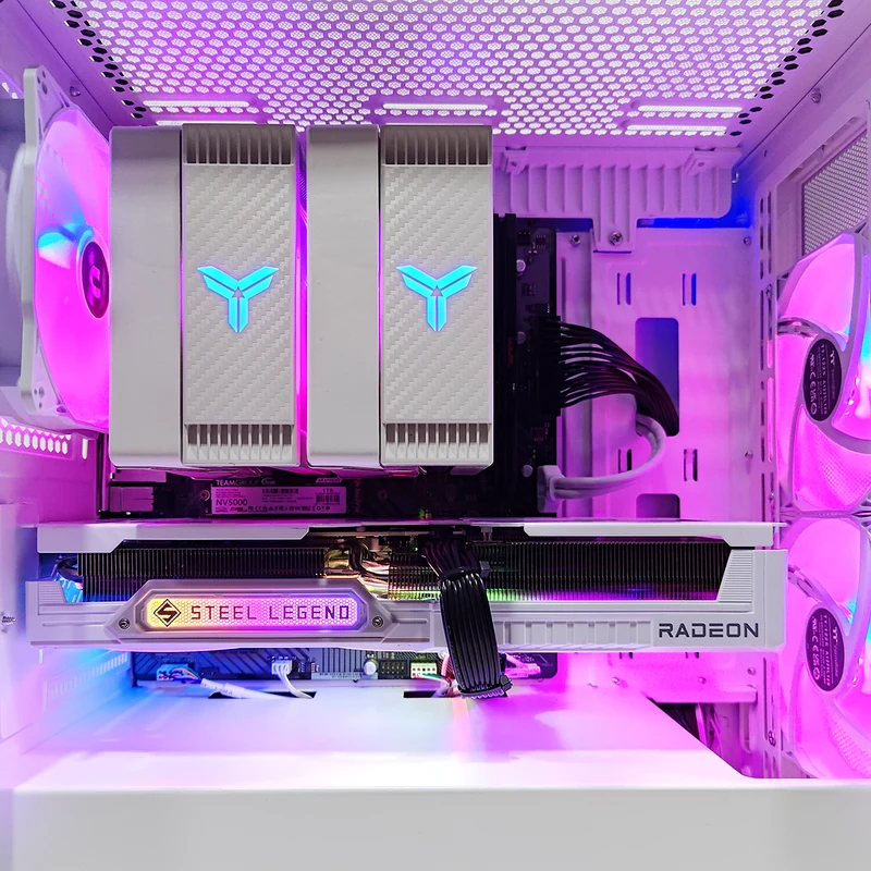 Aurora Versa Snow White Desktop Gaming PC | AMD Ryzen 7 8700F | 16GB (2X8GB) RAM | 1TB SSD | RX 9060 XT | Windows 11 Pro