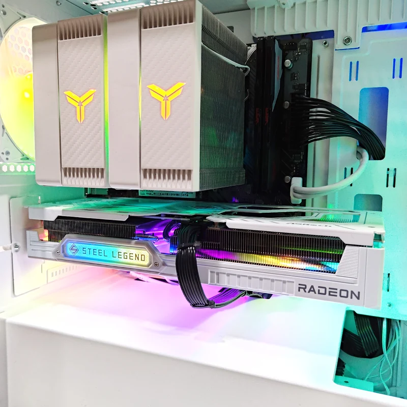 Aurora Versa Snow White Desktop Gaming PC | AMD Ryzen 7 8700F | 16GB (2X8GB) RAM | 1TB SSD | RX 9060 XT | Windows 11 Pro