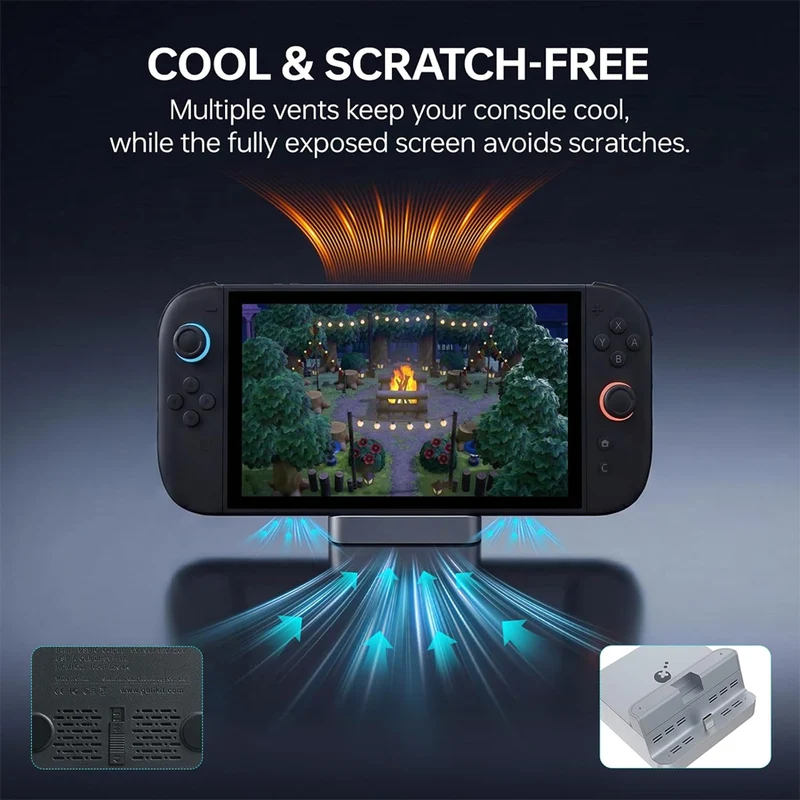 Gulikit Dock for Nintendo Switch 1/Switch 2 (Silver)