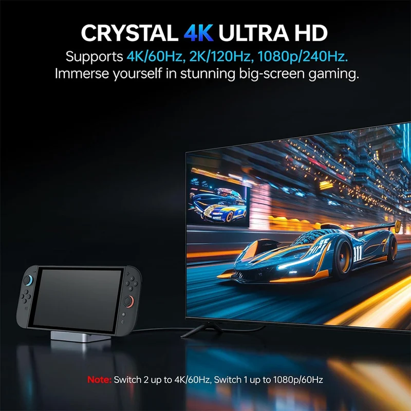 Gulikit Dock for Nintendo Switch 1/Switch 2 (Silver)