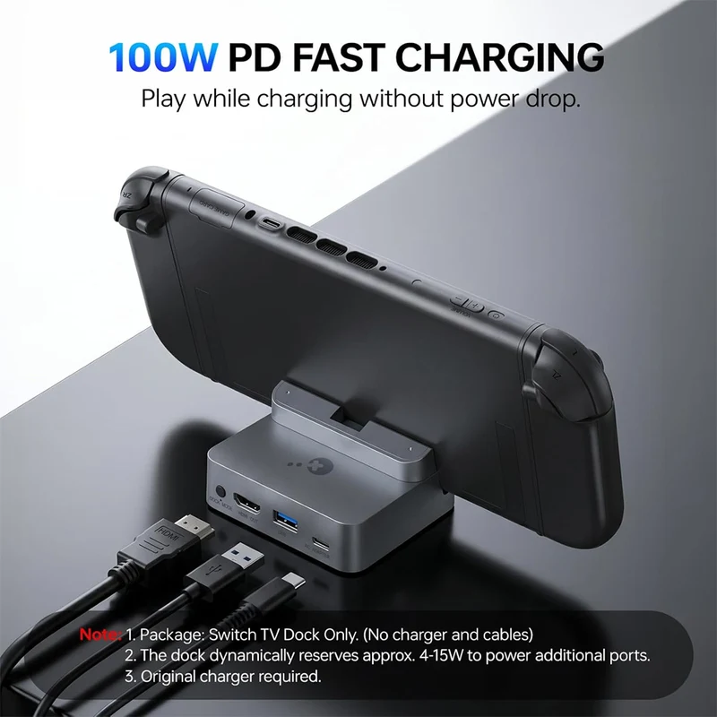 Gulikit Dock for Nintendo Switch 1/Switch 2 (Silver)