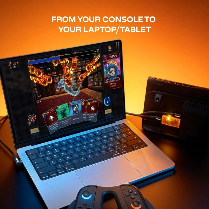 Genki Shadowcast 3 Pro Ultra-Compact 4K Pro Capture for Nintendo Switch / Nintendo Switch 2 / PS5 / Steam Machine / Tablet / Steam Deck / Xbox (HTGSC3P-YLW)