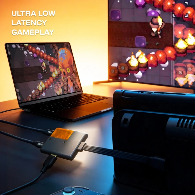 Genki Shadowcast 3 Pro Ultra-Compact 4K Pro Capture for Nintendo Switch / Nintendo Switch 2 / PS5 / Steam Machine / Tablet / Steam Deck / Xbox (HTGSC3P-YLW)