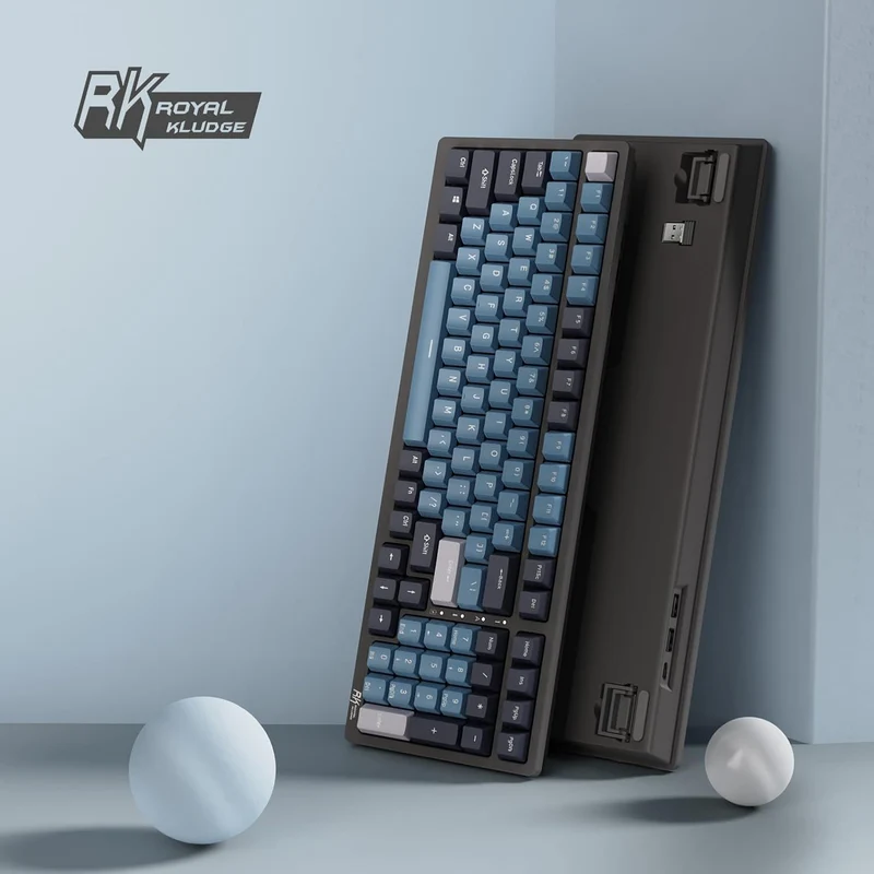 Royal Kludge RK98 Tri-Mode RGB 100 Keys Hot Swappable Mechanical Keyboard Indigo (Brown Switch)