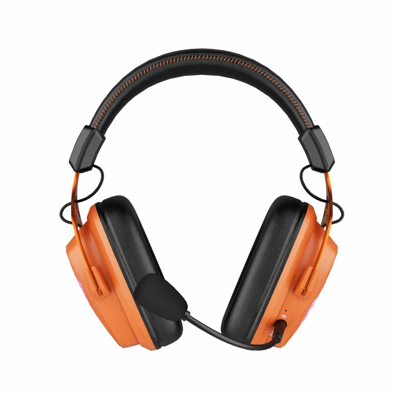 Royal Kludge RK HG103 Pro RGB Tri-Mode Gaming Headphone (Violet, RK Orange)