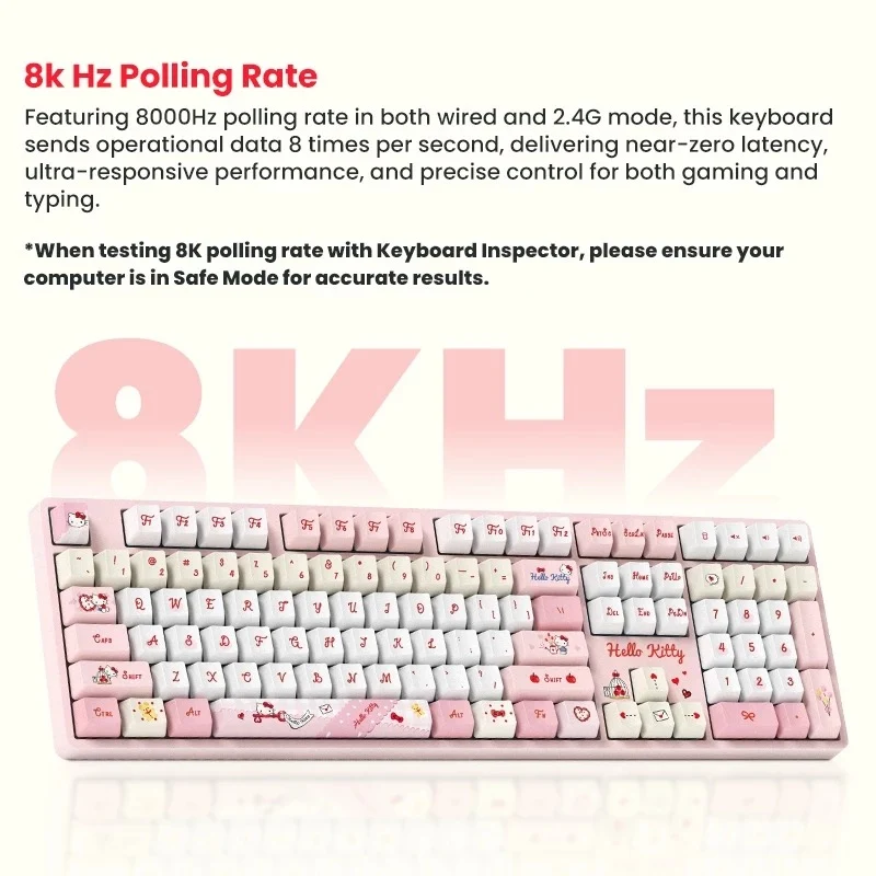 Akko Hello Kitty 5108 V5 Multi-Mode RGB Hot-Swappable Mechanical Keyboard (Akko V3 Piano Pro Switch) (103-K051A-002)