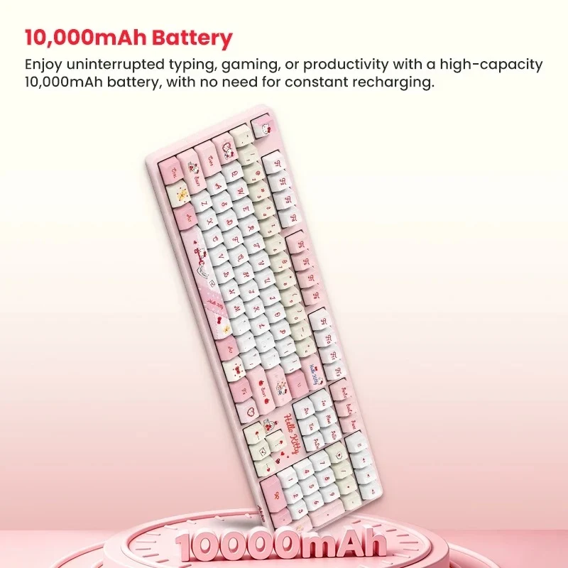 Akko Hello Kitty 5108 V5 Multi-Mode RGB Hot-Swappable Mechanical Keyboard (Akko V3 Piano Pro Switch) (103-K051A-002)