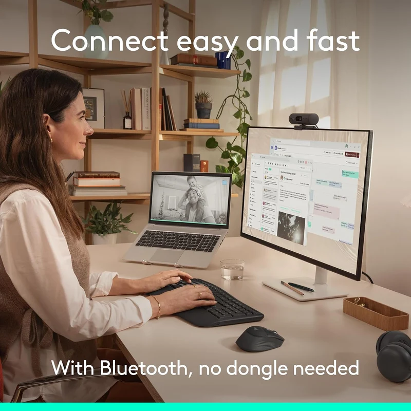Logitech Signature Comfort Plus Combo MK880 Full-Size Keyboard & Mouse with Integrated Palm Rest (Graphite)