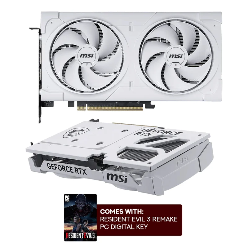 MSI GeForce RTX 5060 Ti 8GB Ventus 2X Plus GDDR7 Graphics Card (White)