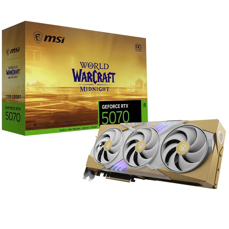 MSI GeForce RTX 5070 12GB OC GDDR7 World Of Warcraft Midnight Light Edition Graphics Card