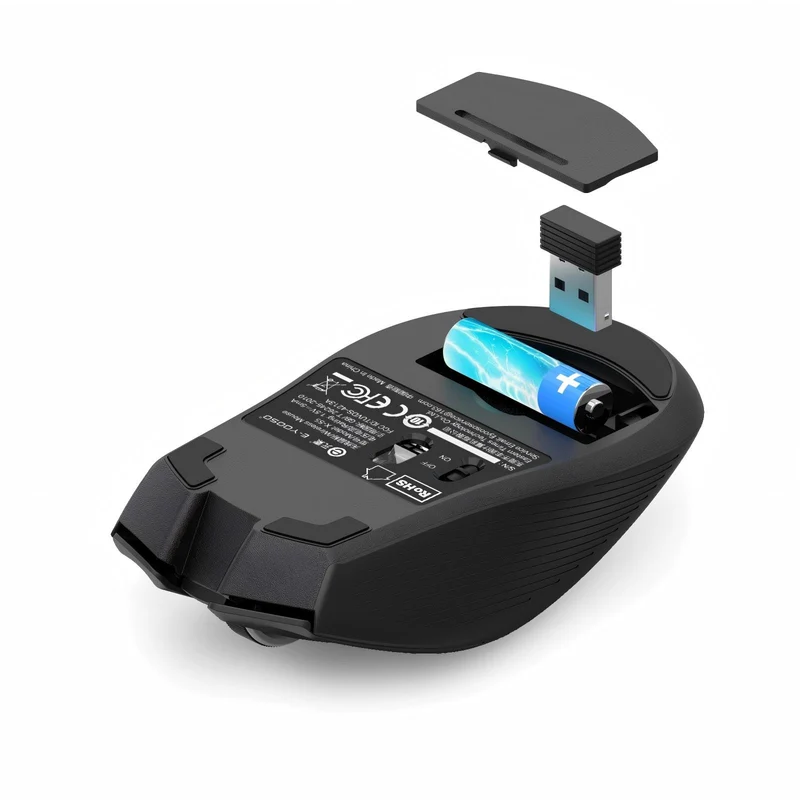 E-Yooso X-55 Ergonomic Wireless Mouse (Black, White, Green)