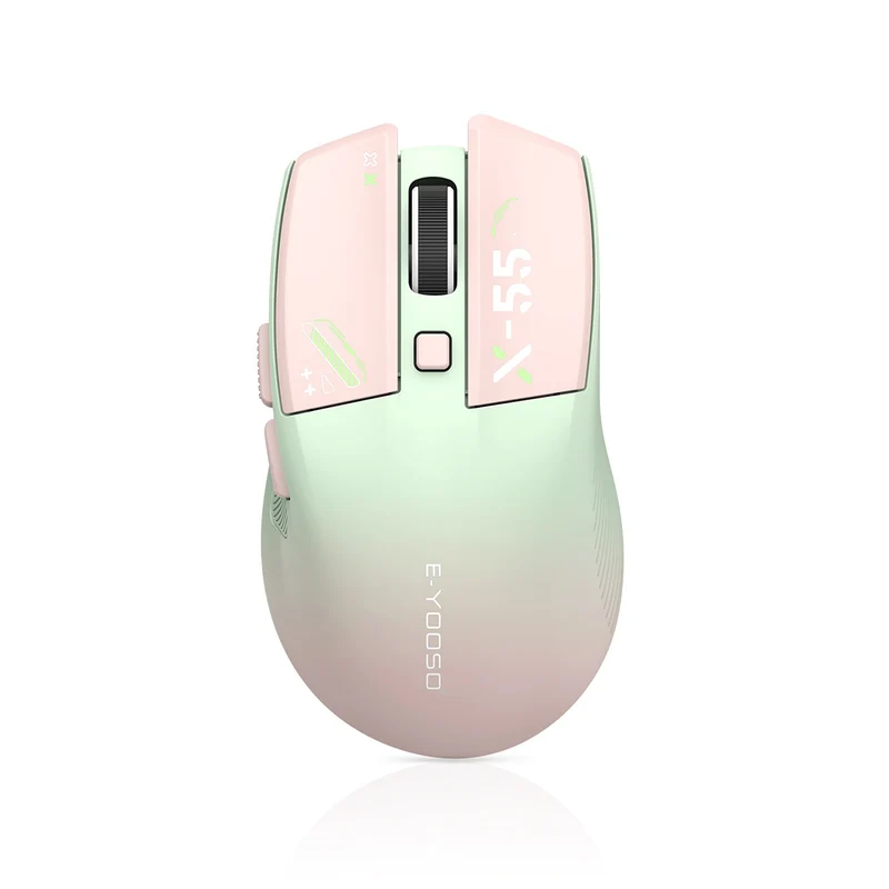 E-Yooso X-55 Ergonomic Wireless Mouse (Black, White, Green)