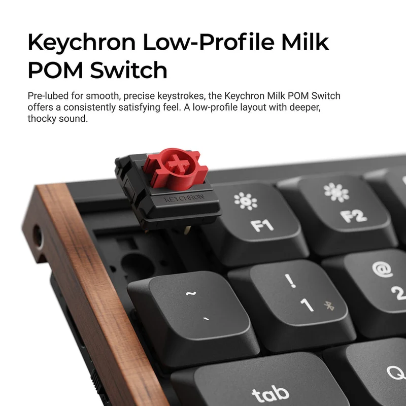Keychron K3 Max SE QMK Wireless Hot-Swappable RGB Custom Mechanical Keyboard - Black (Keychron Milk POM Red Switch, Keychron Milk POM Brown Switch, Keychron Milk POM Banana Switch)