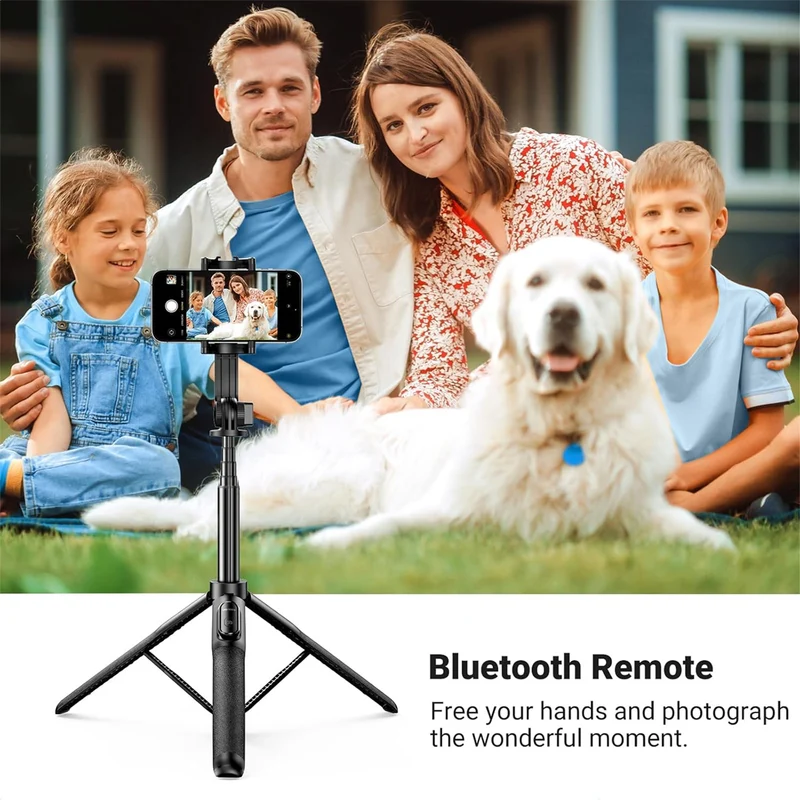 Ugreen Selfie Stick Tripod Stand with Bluetooth Remote & Adjustable Length - 1.5m (Black) (LP586/15062)