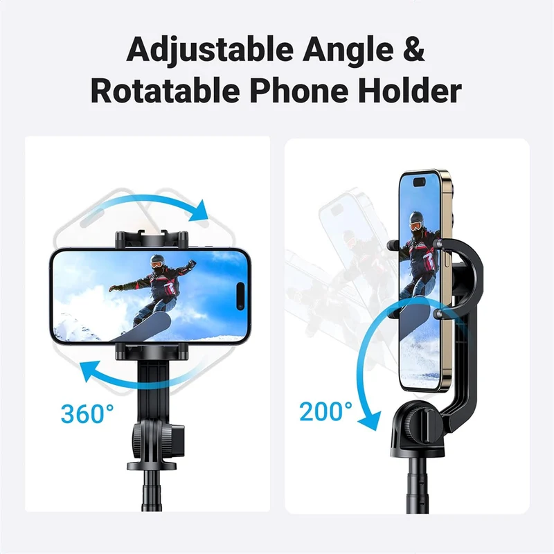 Ugreen Selfie Stick Tripod Stand with Bluetooth Remote & Adjustable Length - 1.5m (Black) (LP586/15062)