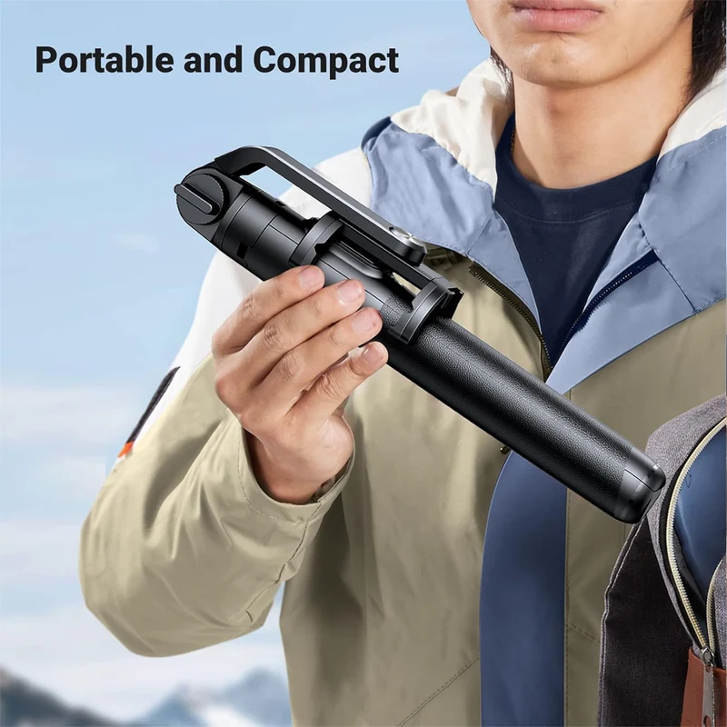 Ugreen Selfie Stick Tripod Stand with Bluetooth Remote & Adjustable Length - 1.5m (Black) (LP586/15062)