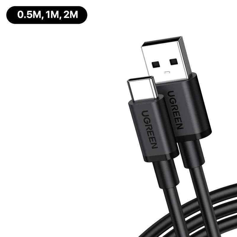 Ugreen USB-A to USB-C Fast Charging Cable - 0.5m, 1m, 2m (Black) (L309)