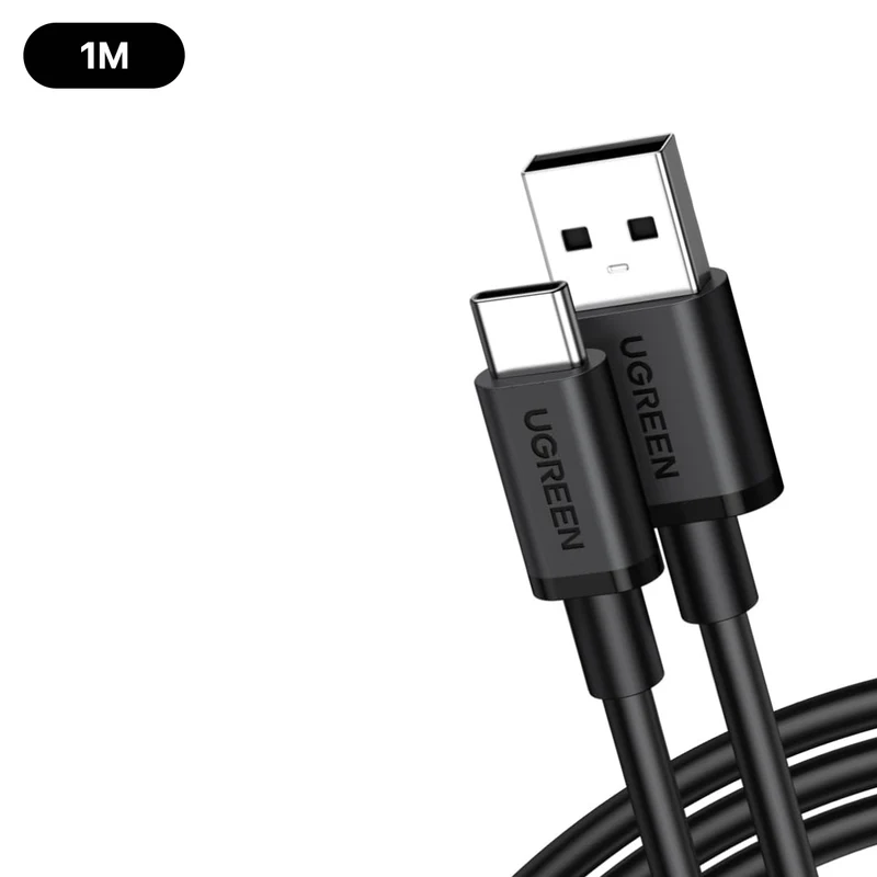 Ugreen USB-A to USB-C Fast Charging Cable - 0.5m, 1m, 2m (Black) (L309)