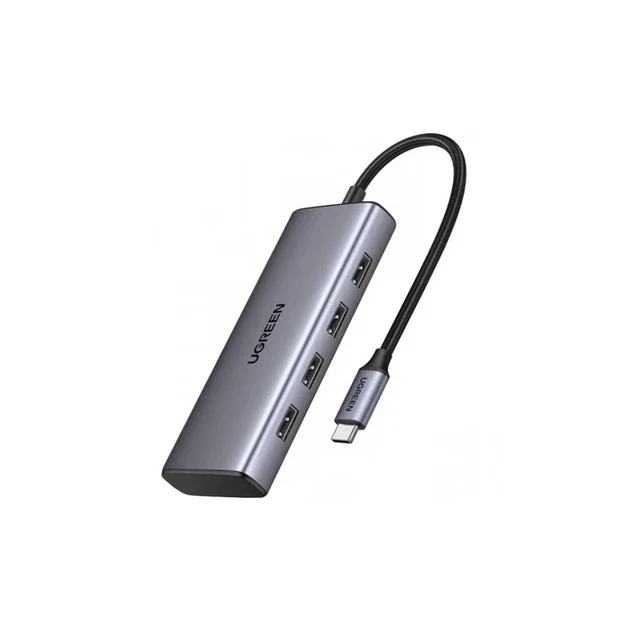 Ugreen USB-C to USB-A 3.0 + 3xUSB-A 2.0 + 2xHDMI + PD Port Converter (7-in-1) Hub - 15cm (Gray) (CM498/35897)
