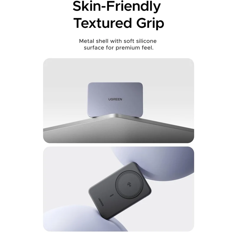 Ugreen MagFlow Air 5000mAh 20W 1xUSB-C + 15W Qi2 Magnetic Wireless Fast Charging Power Bank (Space Gray) (PB580/75984B)