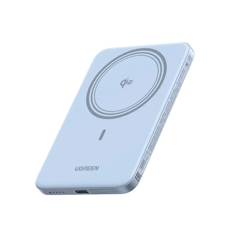Ugreen MagFlow Air 5000mAh 20W 1xUSB-C + 15W Qi2 Magnetic Wireless Fast Charging Power Bank (Space Gray) (PB580/75984B)