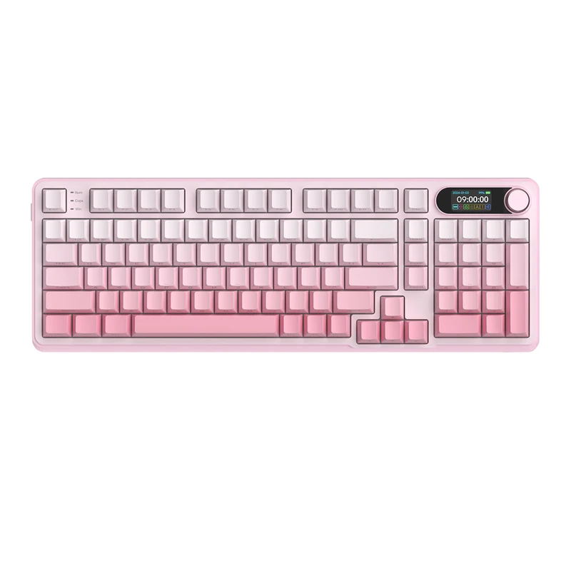 Royal Kludge RK-S98 Tri-Mode RGB 98 Keys Hot Swappable Mechanical Keyboard Pink Gradient (Cream Switch)