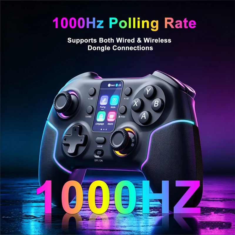 Redragon G902 Drax Wireless LCD Display Controller with RGB Backlight (Black)