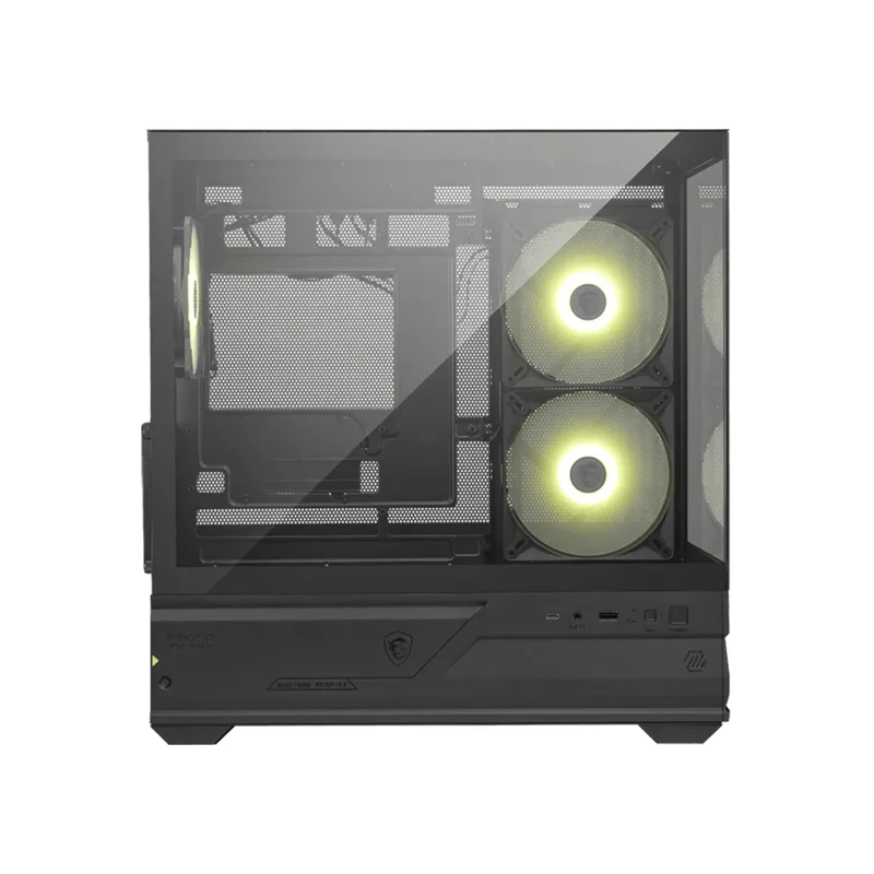 MSI MAG PANO M110R Mini Tower Micro-ATX/Mini-ITX PC Case (Black, White)