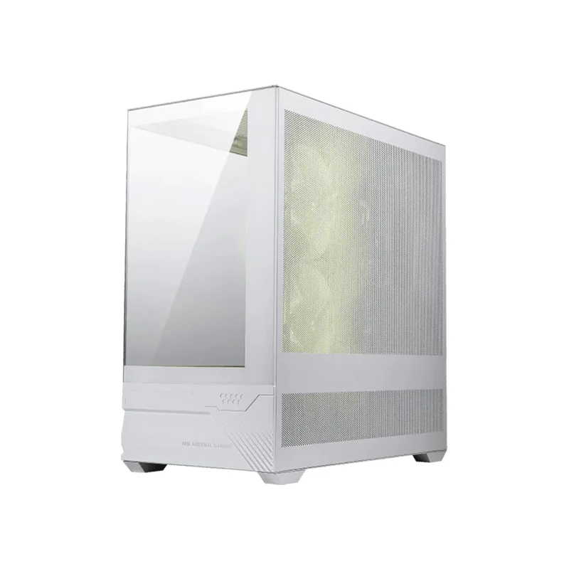 MSI MAG PANO M110R Mini Tower Micro-ATX/Mini-ITX PC Case (Black, White)