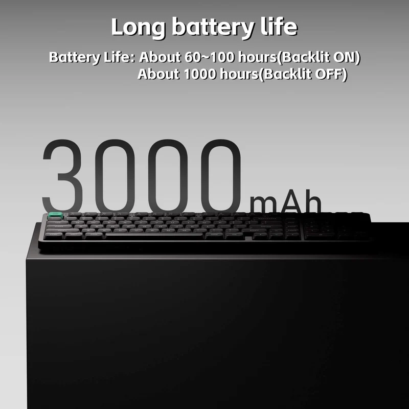 NuPhy Node100 Low-Profile Hot-Swappable Full-Size Tri-Mode Wireless Mechanical Keyboard (Ink Gray) (Blush Nano Switch, Red Nano Switch)