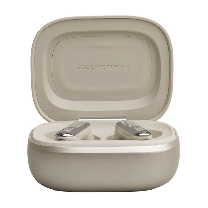 JBL Live Flex 4 True Wireless Open-Ear Noise Cancelling Earbuds with Smart Charging Case (Black, Blue, Champagne, Green, Orange, Purple, Silver)