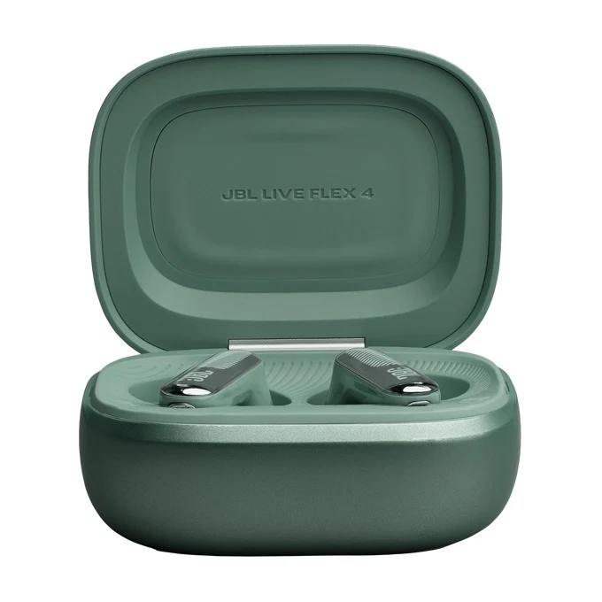 JBL Live Flex 4 True Wireless Open-Ear Noise Cancelling Earbuds with Smart Charging Case (Black, Blue, Champagne, Green, Orange, Purple, Silver)