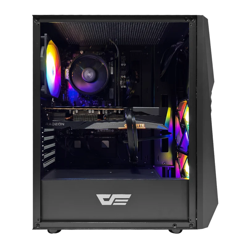 Alpha DK150 Black Desktop Gaming PC | AMD Ryzen 5 5500 | 16GB (2x8GB) RAM | 512GB SSD | RX 7600 | Windows 11 Pro
