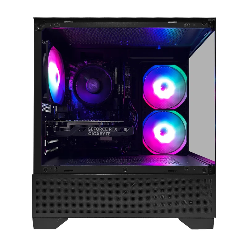 Alpha Eris Black Desktop Gaming PC | AMD Ryzen 5 5500 | 16GB (2x8GB) RAM | 512GB SSD | RTX 3050 | Windows 11 Pro