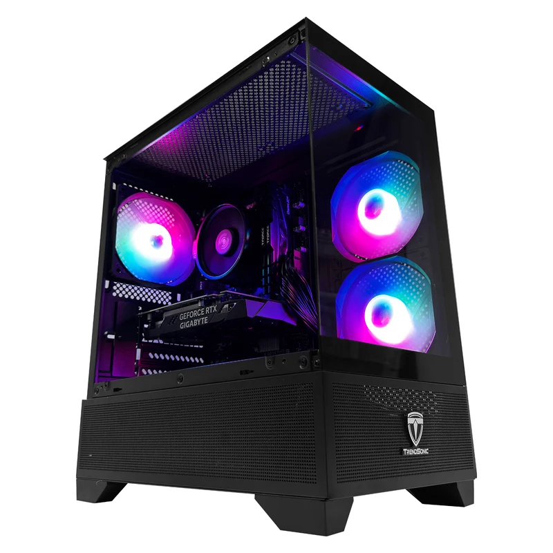 Alpha Eris Black Desktop Gaming PC | AMD Ryzen 5 5500 | 16GB (2x8GB) RAM | 512GB SSD | RTX 3050 | Windows 11 Pro