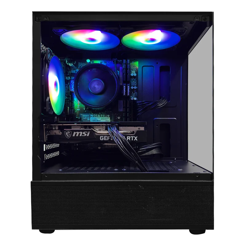Alpha Reyna Black Desktop Gaming PC | AMD Ryzen 5 5500 | 16GB (2x8GB) RAM | 500GB SSD | RTX 3050 | Windows 11 Pro