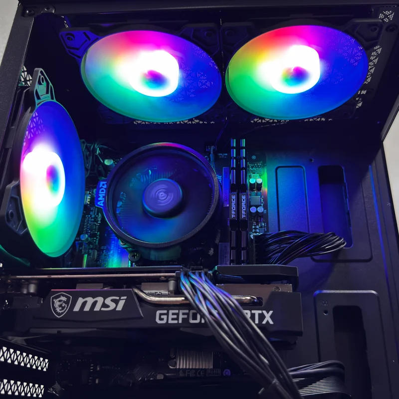 Alpha Reyna Black Desktop Gaming PC | AMD Ryzen 5 5500 | 16GB (2x8GB) RAM | 500GB SSD | RTX 3050 | Windows 11 Pro