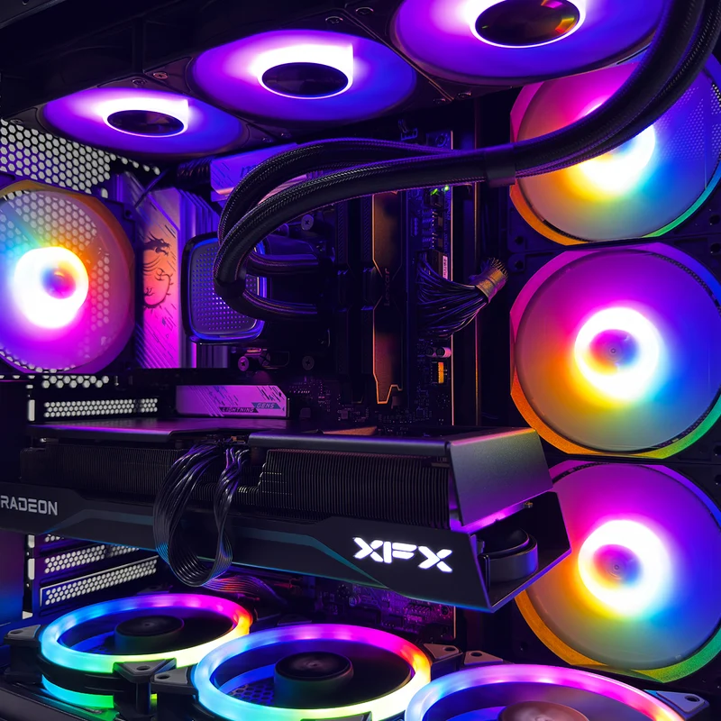 Optima Kratos Black Desktop Gaming PC | AMD Ryzen 7 7800X3D | 32GB (2x16GB) RAM | 1TB SSD | RX 9070 XT | Windows 11 Pro