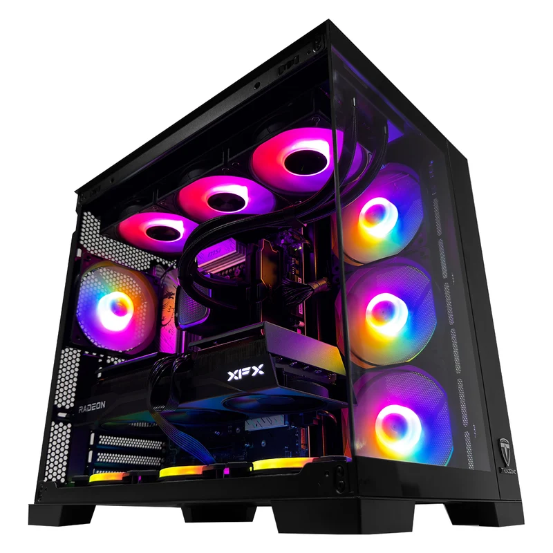 Optima Kratos Black Desktop Gaming PC | AMD Ryzen 7 7800X3D | 32GB (2x16GB) RAM | 1TB SSD | RX 9070 XT | Windows 11 Pro